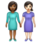Deux Femmes Se Tenant La Main: Peau Moyennement Foncée, Peau Claire