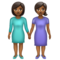 Deux Femmes Se Tenant La Main: Peau Moyennement Foncée