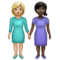 Deux Femmes Se Tenant La Main: Peau Moyennement Claire, Peau Foncée