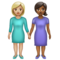 Deux Femmes Se Tenant La Main: Peau Moyennement Claire, Peau Moyennement Foncée