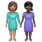 Deux Femmes Se Tenant La Main: Peau Moyenne, Peau Foncée