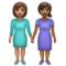 Deux Femmes Se Tenant La Main: Peau Moyenne, Peau Moyennement Foncée