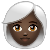 महिला: गहरे रंग की त्वचा, सफेद बाल