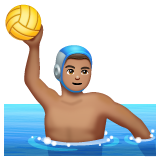 Su topu oynayan erkek: Orta Ten Rengi