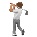Golf oynayan kişi: Orta Ten Rengi