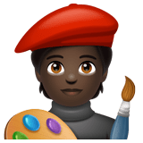 Художник: дуже темний тон шкіри для WhatsApp 2.25.1.75