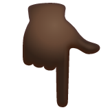 Указывающий вниз палец: очень темный тон кожи для WhatsApp 2.25.1.75