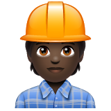 Строитель: очень темный тон кожи для WhatsApp 2.25.1.75