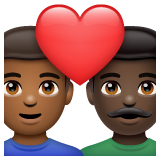 Закохана пара: чоловік чоловік темний тон шкіри дуже темний тон шкіри для WhatsApp 2.25.1.75