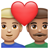 Закохана пара: чоловік чоловік світлий тон шкіри середній тон шкіри для WhatsApp 2.25.1.75