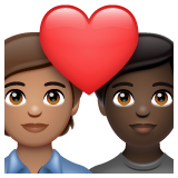 Закохана пара: дорослий дорослий середній тон шкіри дуже темний тон шкіри для WhatsApp 2.25.1.75