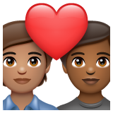 Закохана пара: дорослий дорослий середній тон шкіри темний тон шкіри для WhatsApp 2.25.1.75