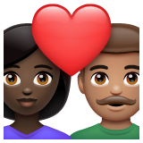 Закохана пара: жінка чоловік дуже темний тон шкіри середній тон шкіри для WhatsApp 2.25.1.75