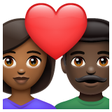 Закохана пара: жінка чоловік темний тон шкіри дуже темний тон шкіри для WhatsApp 2.25.1.75