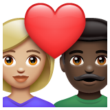 Закохана пара: жінка чоловік світлий тон шкіри дуже темний тон шкіри для WhatsApp 2.25.1.75