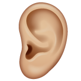 Вухо: світлий тон шкіри для WhatsApp 2.25.1.75