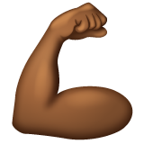 Бицепс: темный тон кожи для WhatsApp 2.25.1.75