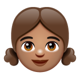 Девочка: средний тон кожи для WhatsApp 2.25.1.75
