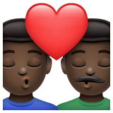 Поцілунок: чоловік чоловік дуже темний тон шкіри для WhatsApp 2.25.1.75