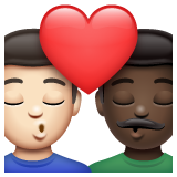 Поцілунок: чоловік чоловік Дуже світлий тон шкіри дуже темний тон шкіри для WhatsApp 2.25.1.75