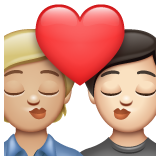 Поцілунок: дорослий дорослий світлий тон шкіри дуже світлий тон шкіри для WhatsApp 2.25.1.75