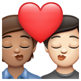 Поцілунок: дорослий дорослий середній тон шкіри дуже світлий тон шкіри для WhatsApp 2.25.1.75