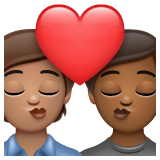 Поцілунок: дорослий дорослий середній тон шкіри темний тон шкіри для WhatsApp 2.25.1.75