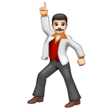 Танцующий мужчина: очень светлый тон кожи для WhatsApp 2.25.1.75