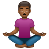 Чоловік у позі лотоса: темний тон шкіри для WhatsApp 2.25.1.75