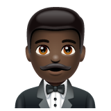 Мужчина в смокинге: очень темный тон кожи для WhatsApp 2.25.1.75