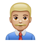 Офісний працівник-чоловік: світлий тон шкіри для WhatsApp 2.25.1.75