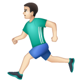 Мужчина бежит: очень светлый тон кожи для WhatsApp 2.25.1.75