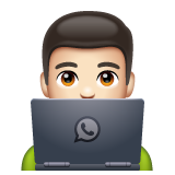 Чоловік-інженер: дуже світлий тон шкіри для WhatsApp 2.25.1.75