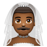 Мужчина в фате: темный тон кожи для WhatsApp 2.25.1.75