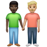 Двое мужчин: очень темный тон кожи светлый тон кожи для WhatsApp 2.25.1.75