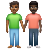 Двоє чоловіків: темний тон шкіри дуже темний тон шкіри для WhatsApp 2.25.1.75