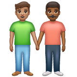 Двоє чоловіків: середній тон шкіри темний тон шкіри для WhatsApp 2.25.1.75