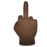 Средний палец: очень темный тон кожи для WhatsApp 2.25.1.75