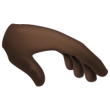 Рука долонею вниз: дуже темний тон шкіри для WhatsApp 2.25.1.75