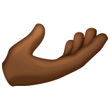 Рука долонею вгору: темний тон шкіри для WhatsApp 2.25.1.75