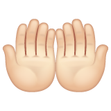 Долоні човником: дуже світлий тон шкіри для WhatsApp 2.25.1.75