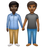 Люди, держащиеся за руки: очень темный тон кожи темный тон кожи для WhatsApp 2.25.1.75