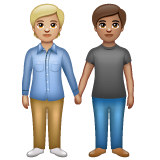 Люди, що тримаються за руки: світлий тон шкіри середній тон шкіри для WhatsApp 2.25.1.75