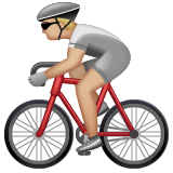 Велосипедист: светлый тон кожи для WhatsApp 2.25.1.75