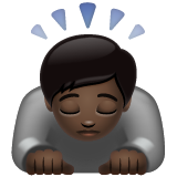 Людина кланяється: дуже темний тон шкіри для WhatsApp 2.25.1.75