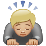 Людина кланяється: світлий тон шкіри для WhatsApp 2.25.1.75