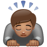 Человек кланяется: средний тон кожи для WhatsApp 2.25.1.75