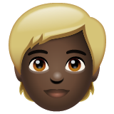Человек со светлыми волосами: очень темный тон кожи для WhatsApp 2.25.1.75