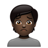 Нахмурившись людина: дуже темний тон шкіри для WhatsApp 2.25.1.75