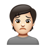 Нахмурившийся человек: очень светлый тон кожи для WhatsApp 2.25.1.75